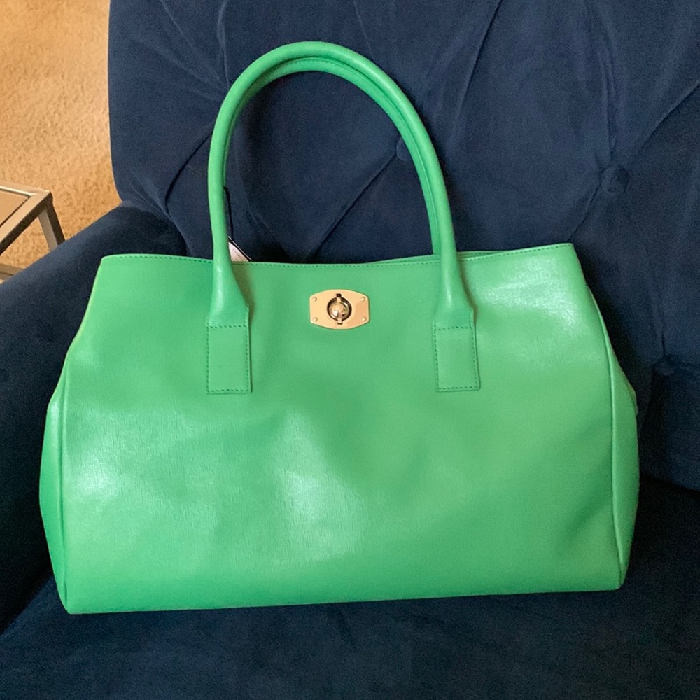 Furla tote handbag green